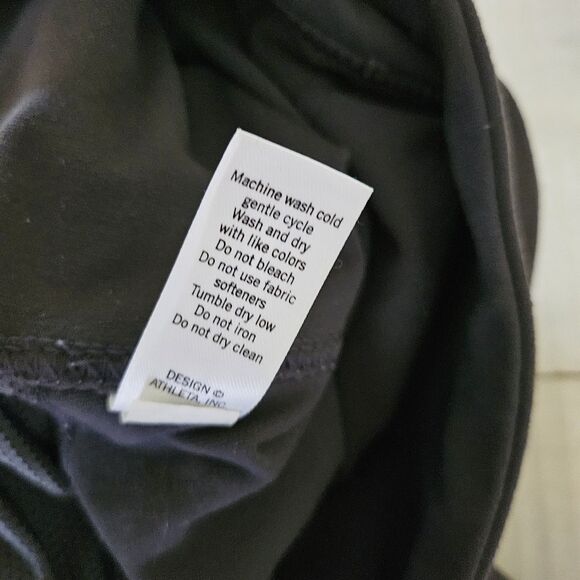 Athleta Leggings Small Gray Black Bettona 2 In 1 Skort Skirt Crop Stretch - Picture 4 of 9